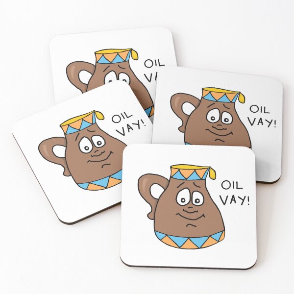 Item preview, Oil Vay Sticker | Funny Hanukkah Oil Jug Visual Pun designed and sold by MyxaART.