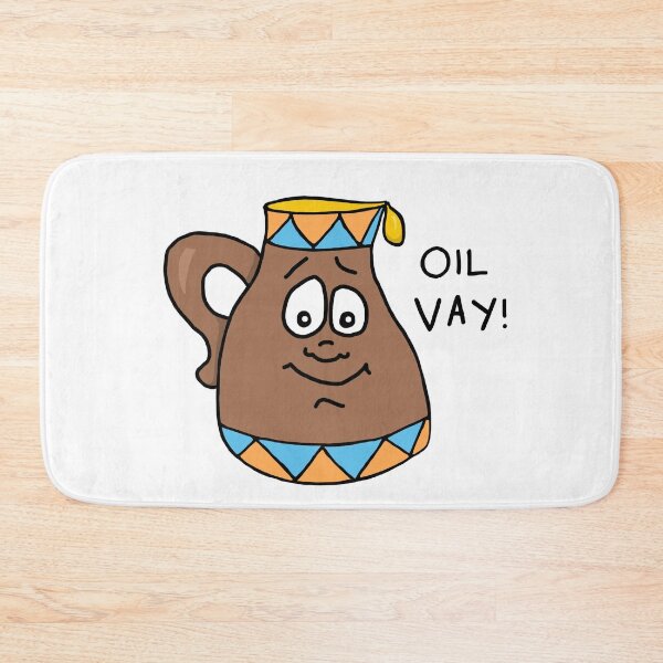Item preview, Oil Vay Sticker | Funny Hanukkah Oil Jug Visual Pun designed and sold by MyxaART.