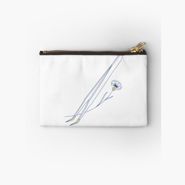 Aperçu de l'œuvre Pince à épiler de précision pour technicienne en extensions de cils, bleuet et jaune créée et vendue par VibeBeauty.