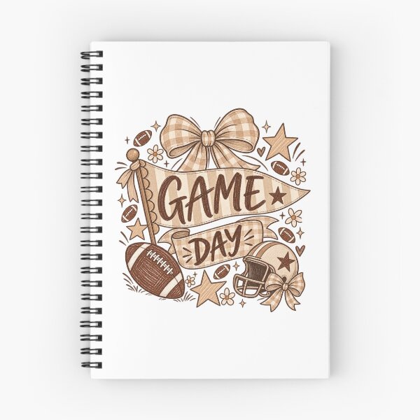 Item preview, Game Day Football Coquette Bow – Neutral Gingham Football Fan Design designed and sold by DoodloraStudio.