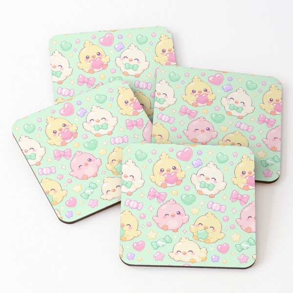 Item preview, Kawaii Gummy Chick Candy Pattern designed and sold by Soft Berry Studio.