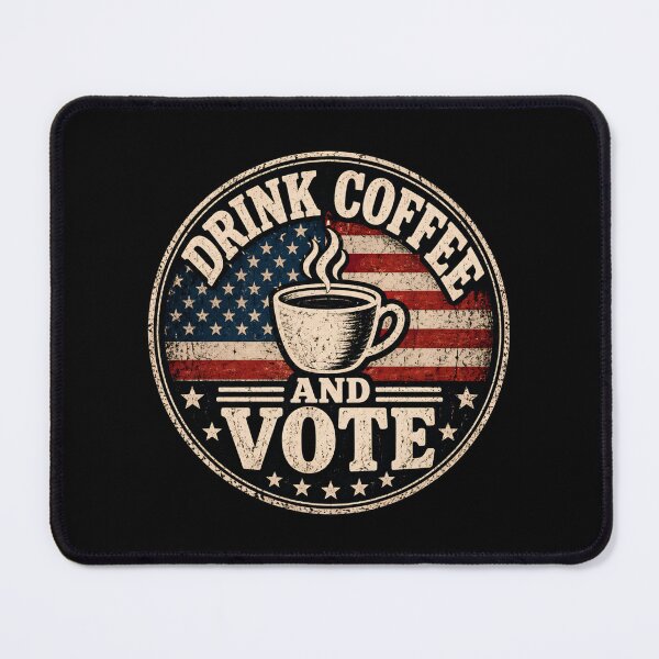 Item preview, Drink Coffee And Vote designed and sold by DemureArtsy.