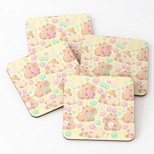Item preview, Kawaii Gummy Capybara Candy Pattern designed and sold by Soft Berry Studio.