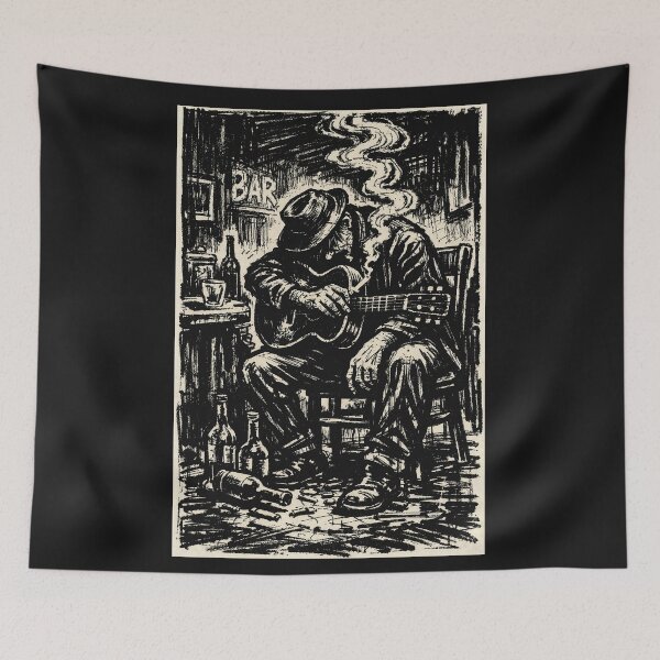 Aperçu de l'œuvre Cette satanée musique blues créée et vendue par Sarcastic Panda.