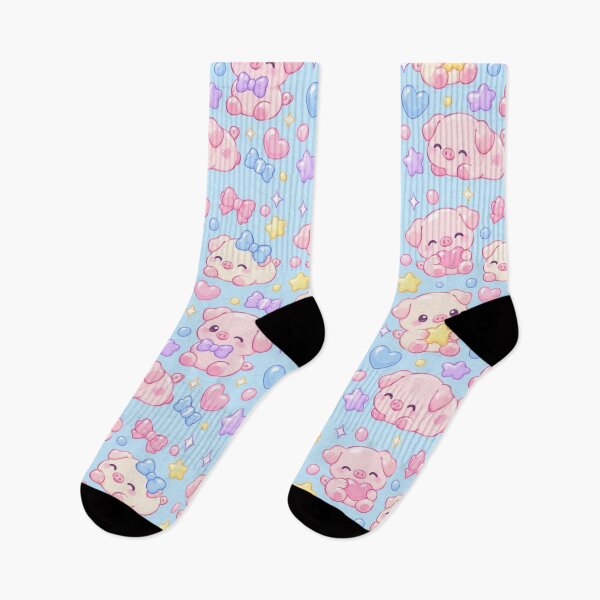 Item preview, Kawaii Gummy Piglet Candy Pattern designed and sold by Soft Berry Studio.