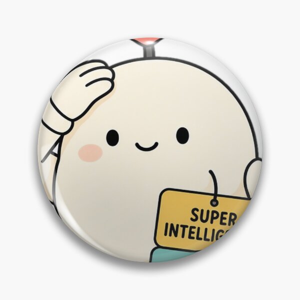 Artikelvorschau, Two Name Tags One Robot Super Intelligence Sticker entworfen und verkauft von Soft Merch.