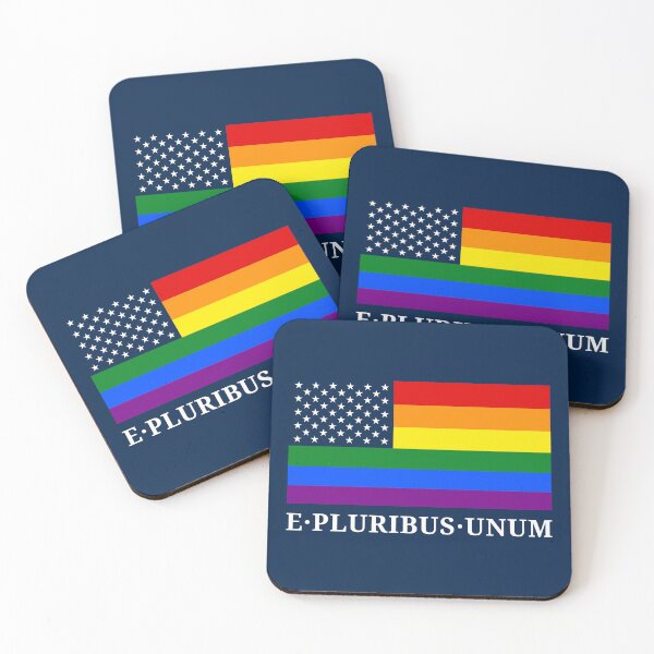 Item preview, Rainbow LGBTQ American Pride Diversity Flag Motto designed and sold by Digital Homestead.