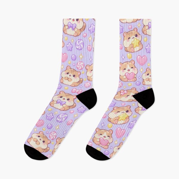 Item preview, Kawaii Gummy Hamster Candy Pattern designed and sold by Soft Berry Studio.