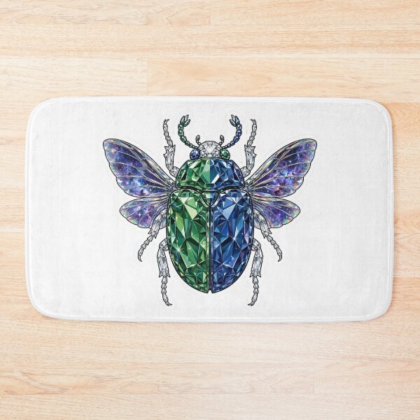 Item preview, Emerald Sapphire Galaxy Beetle Crystal Sticker - Dual Color Scarab designed and sold by FineLineBotanical .