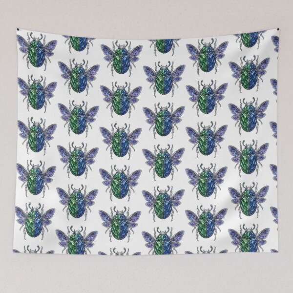 Item preview, Emerald Sapphire Galaxy Beetle Crystal Sticker - Dual Color Scarab designed and sold by Crystal Critters .