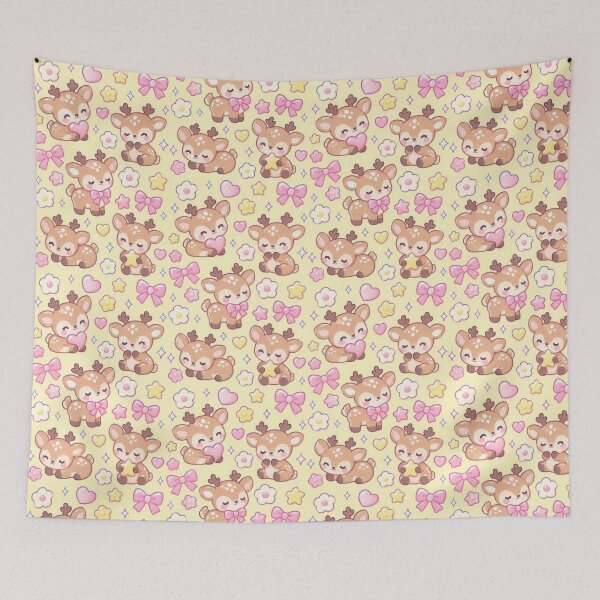Item preview, Kawaii Gummy Deer Candy Pattern designed and sold by Soft Berry Studio.
