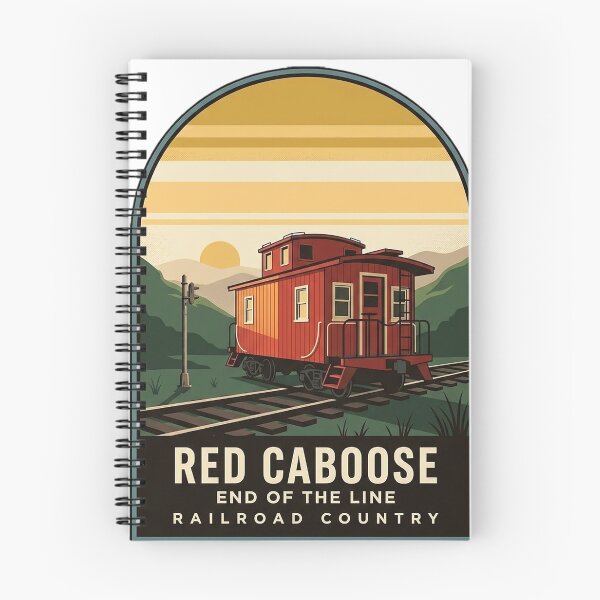 Item preview, Red Caboose Vintage Railroad Travel Badge - Retro Train Sticker designed and sold by DetourDgn.