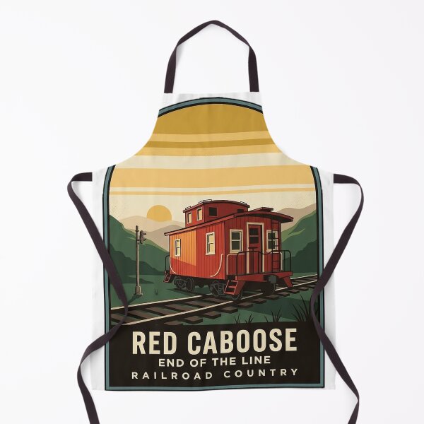Item preview, Red Caboose Vintage Railroad Travel Badge - Retro Train Sticker designed and sold by DetourDgn.
