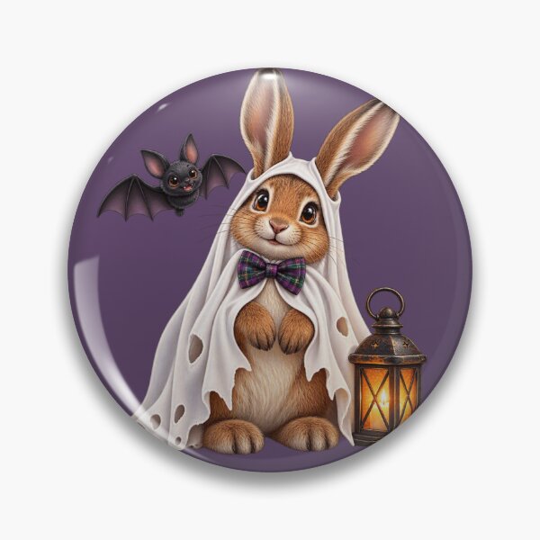 Item preview, Cute Scottish Mountain Hare Friendly Halloween Ghost designed and sold by MaedK.