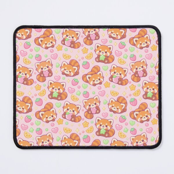 Item preview, Cute Kawaii Gummy Red Panda Pastel Candy Pattern designed and sold by Soft Berry Studio.