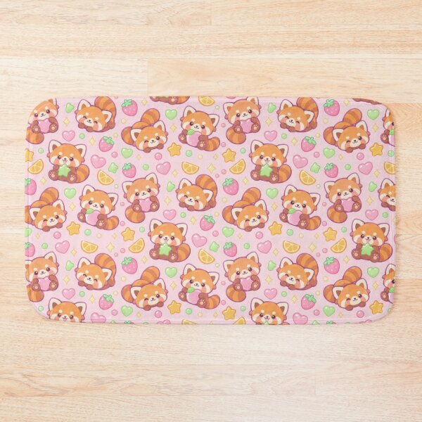 Item preview, Cute Kawaii Gummy Red Panda Pastel Candy Pattern designed and sold by Soft Berry Studio.