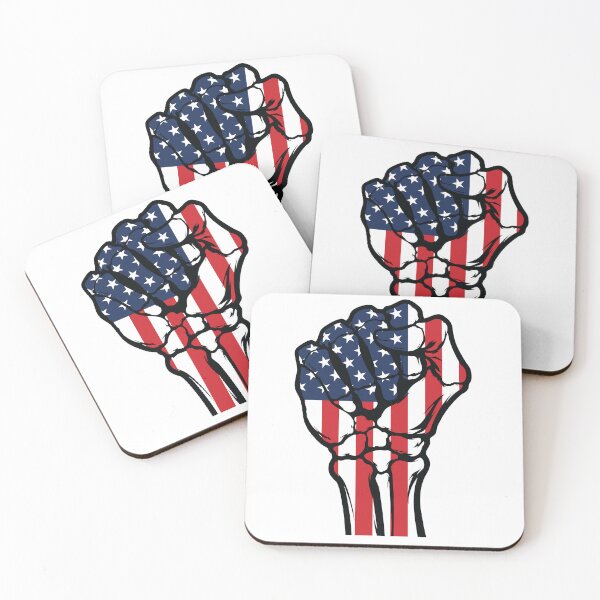 Item preview, American Flag Skeleton Fist - Patriotic Unity designed and sold by Marshallamoakohene.