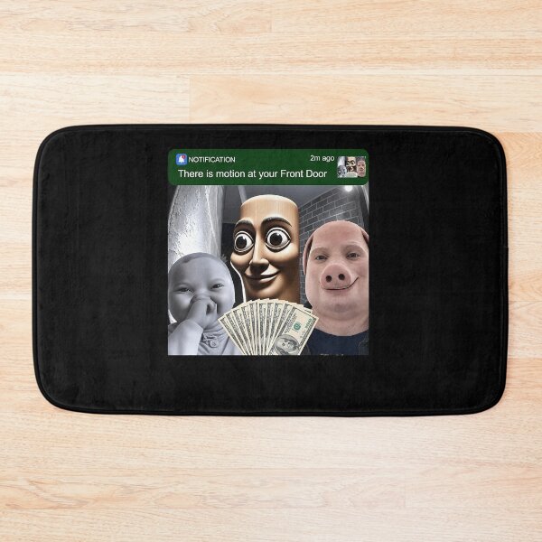 Item preview, There is Motion at Your Front Door John Pork Baby AI meme designed and sold by Hedoraxe.
