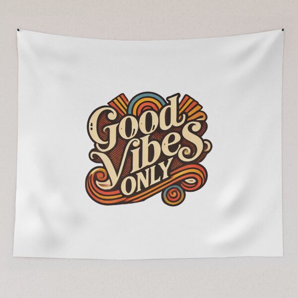Item preview, Good Vibes Only Retro Typography designed and sold by SailWolf--.