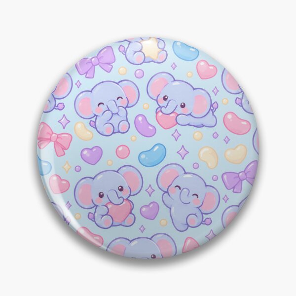 Item preview, Cute Kawaii Gummy Elephant Pastel Candy Pattern designed and sold by Soft Berry Studio.