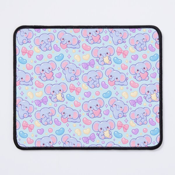 Item preview, Cute Kawaii Gummy Elephant Pastel Candy Pattern designed and sold by Soft Berry Studio.