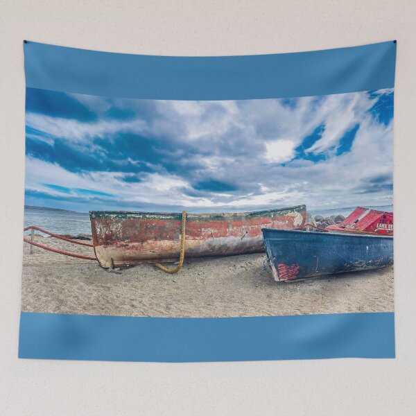 Item preview, Two Abandoned Hulls Stranded on the Beach  designed and sold by Faith Based Decor & Art &Gifts.
