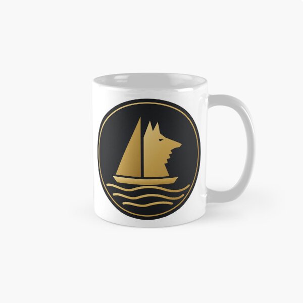 Item preview, Night Sailor Wolf – Minimalist Ocean Adventure Gold Edition  designed and sold by SailWolf--.