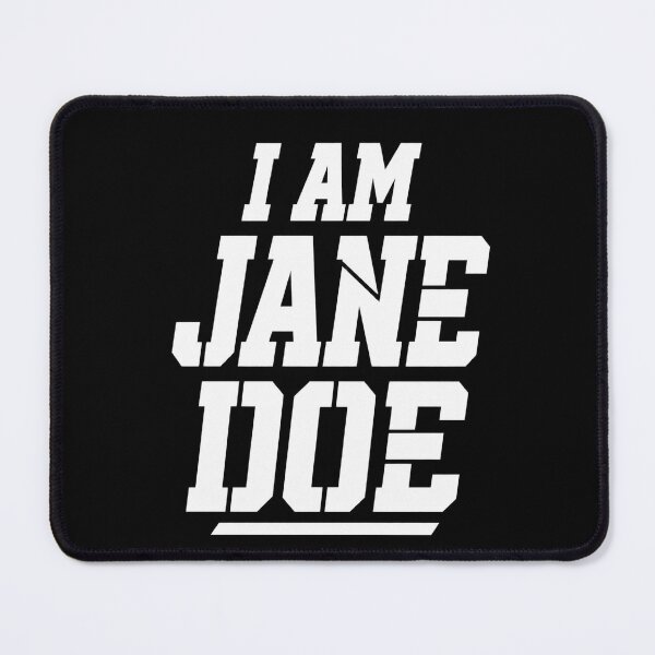 Item preview, I Am Jane Doe White Varsity Stacked Distressed Lettering designed and sold by purrinink.