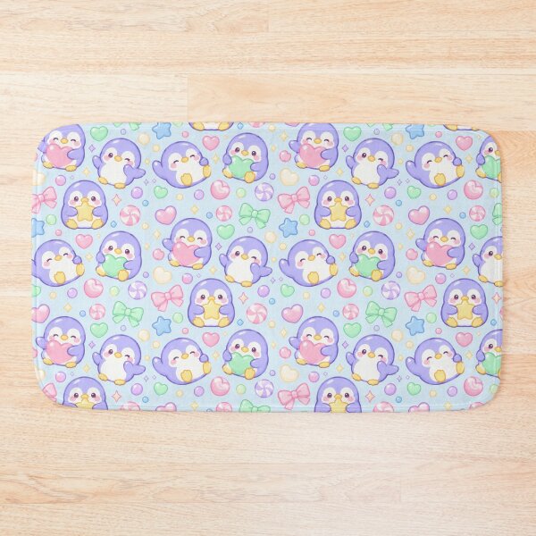 Item preview, Cute Kawaii Gummy Penguin Pastel Candy Pattern designed and sold by Soft Berry Studio.