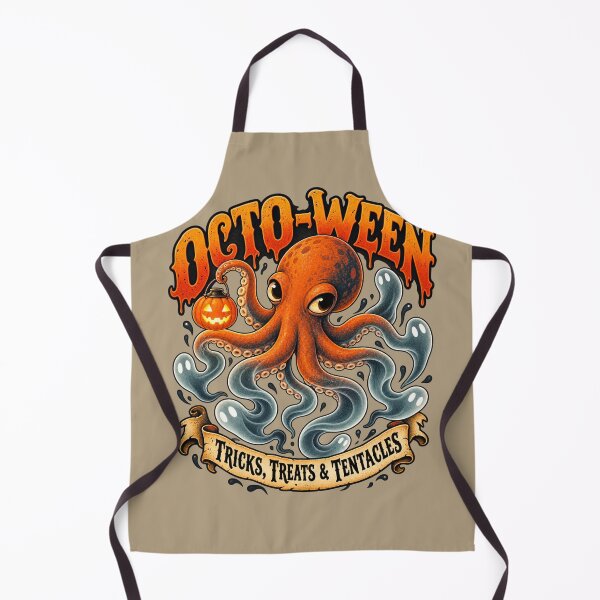 Artikelvorschau, Niedlicher Halloween-Oktopus OCTO-WEEN Geistertentakel entworfen und verkauft von HOUSE OF TIST.