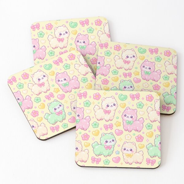 Item preview, Cute Kawaii Gummy Alpaca Pastel Candy Pattern designed and sold by Soft Berry Studio.