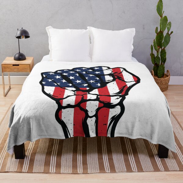 Item preview, Vintage American Flag Skeleton Fist - Distressed Patriotic designed and sold by Marshallamoakohene.