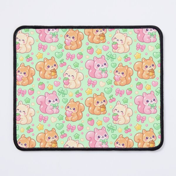 Item preview, Cute Kawaii Gummy Squirrel Pastel Candy Pattern designed and sold by Soft Berry Studio.
