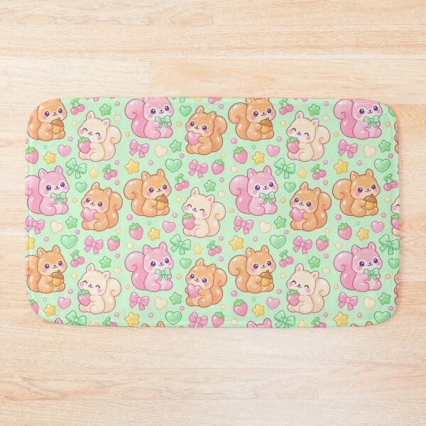 Item preview, Cute Kawaii Gummy Squirrel Pastel Candy Pattern designed and sold by Soft Berry Studio.