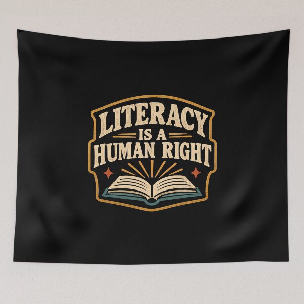 Item preview, Literacy Is a Human Right  designed and sold by DemureArtsy.