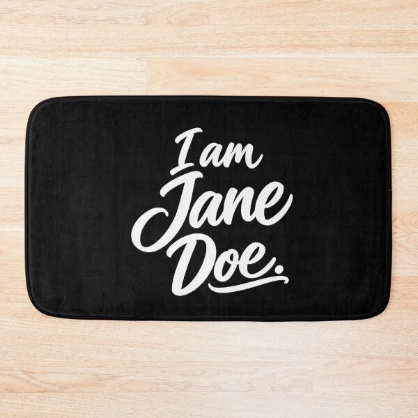 Item preview, I Am Jane Doe White Brush Script Distressed Lettering designed and sold by purrinink.