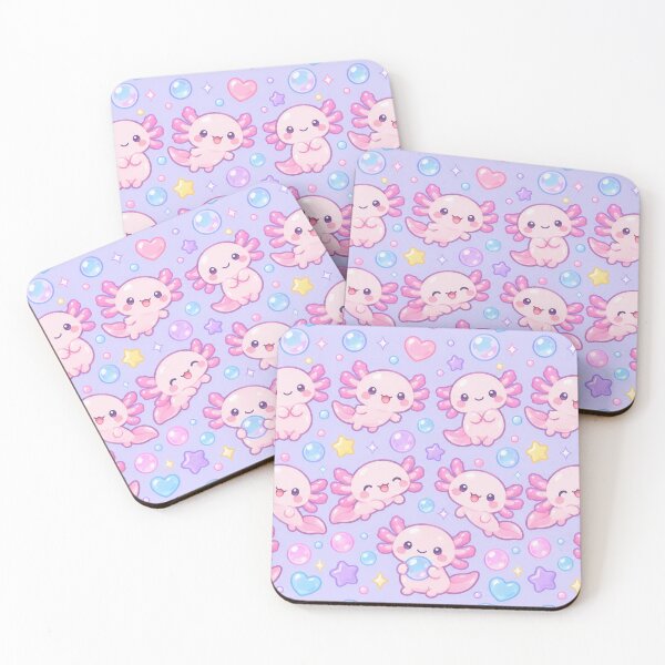 Item preview, Cute Kawaii Gummy Axolotl Pastel Candy Pattern designed and sold by Soft Berry Studio.