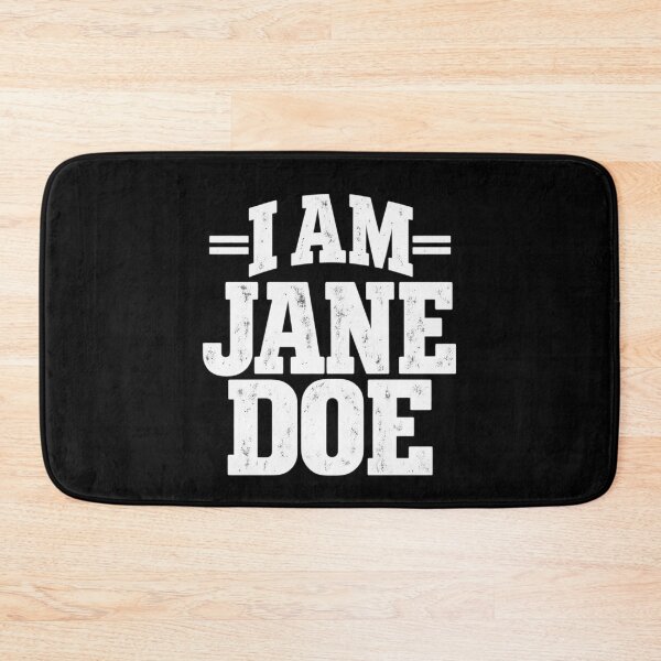 Item preview, I Am Jane Doe Vintage Slab Serif Distressed White designed and sold by purrinink.