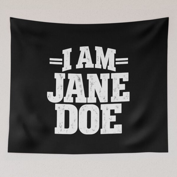 Item preview, I Am Jane Doe Vintage Slab Serif Distressed White designed and sold by purrinink.