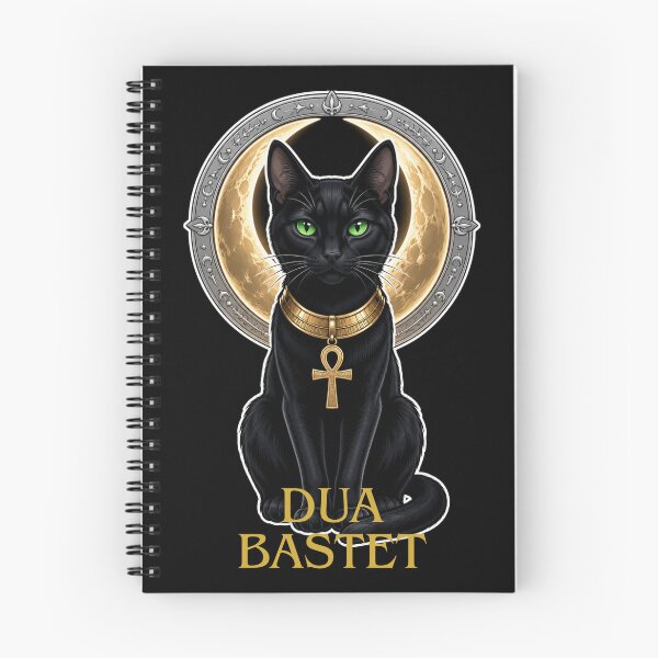 Artikelvorschau, Dua Bastet, schwarze ägyptische Katzengöttin mit Ankh entworfen und verkauft von Witch Joseph.
