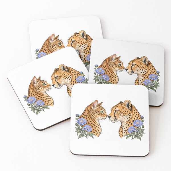 Item preview, Savannah Cat Cheetah White Flower designed and sold by Old's Cool Cat Studio.