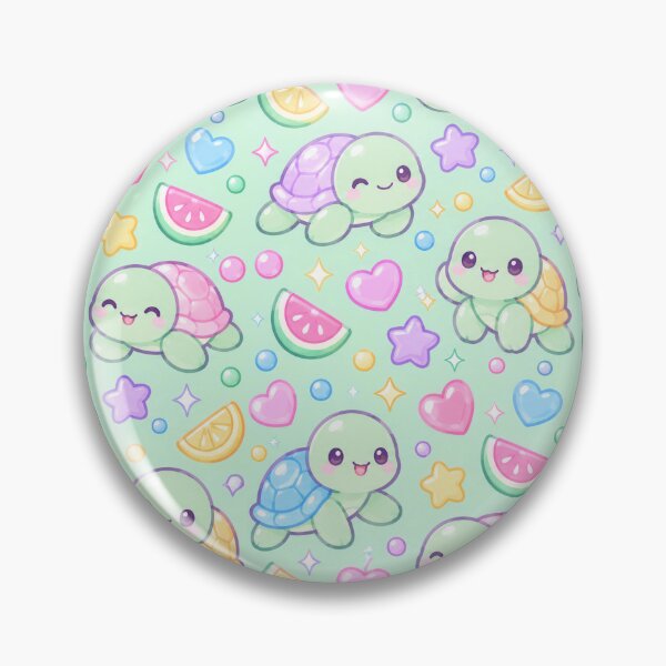 Item preview, Cute Kawaii Gummy Turtle Pastel Candy Pattern designed and sold by Soft Berry Studio.