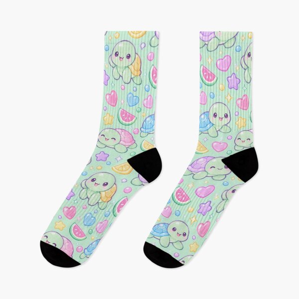 Item preview, Cute Kawaii Gummy Turtle Pastel Candy Pattern designed and sold by Soft Berry Studio.