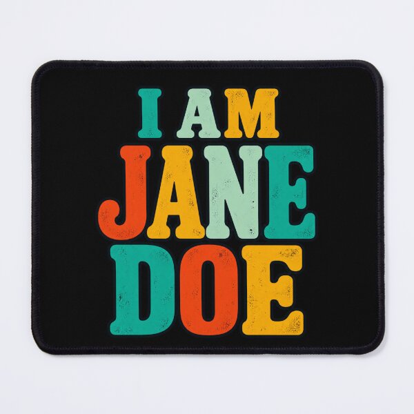 Item preview, I Am Jane Doe Vintage Multicolor Retro Block Lettering designed and sold by purrinink.