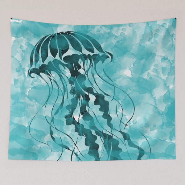Artikelvorschau, Watercolor Jellyfish Ocean Art entworfen und verkauft von ArtByBoya.
