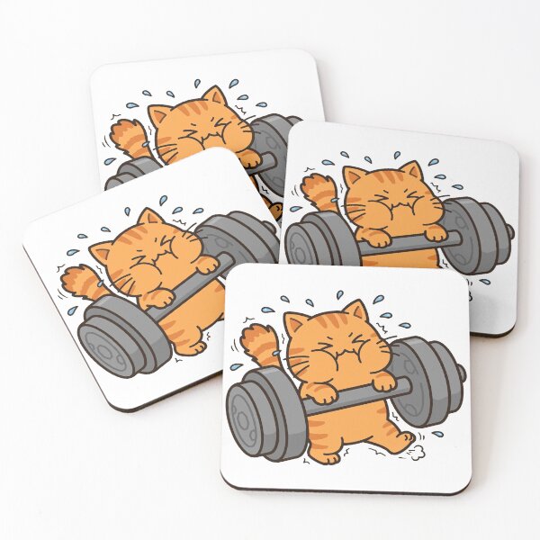 Item preview, Gym Bro Cat Lifting Dumbbell designed and sold by Dlvznbm.