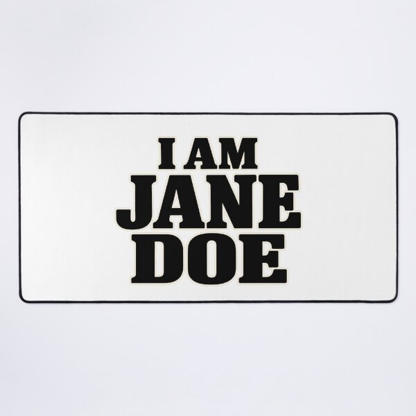 Item preview, I Am Jane Doe Black Stacked Lettering White Outline designed and sold by purrinink.