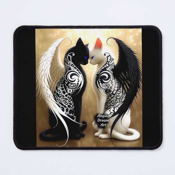 Item preview, winged cats designed and sold by OpusDay.