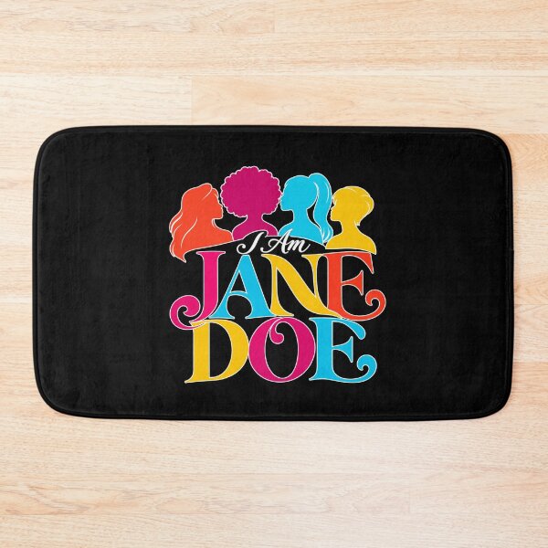 Item preview, I Am Jane Doe Vibrant Colorful Silhouettes Typography designed and sold by purrinink.