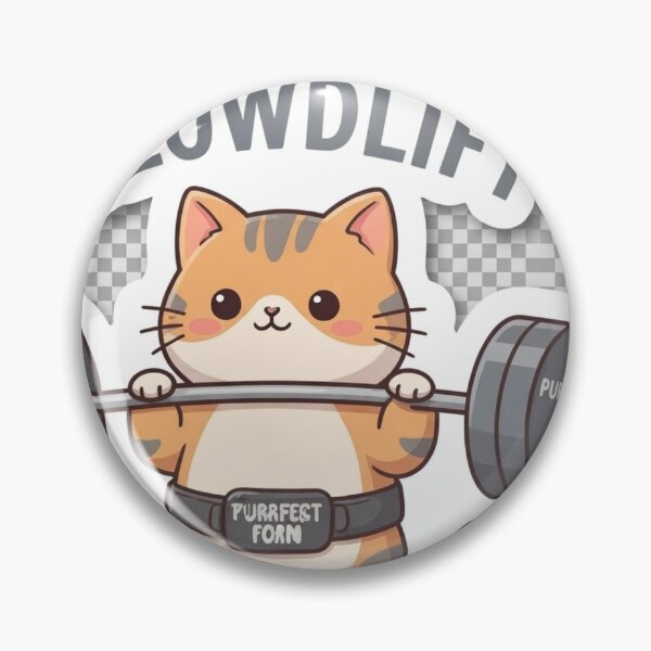 Item preview, Meowdlift - Cute Orange Tabby Cat Weightlifting & Fitness Sticker designed and sold by Kushwaha18.